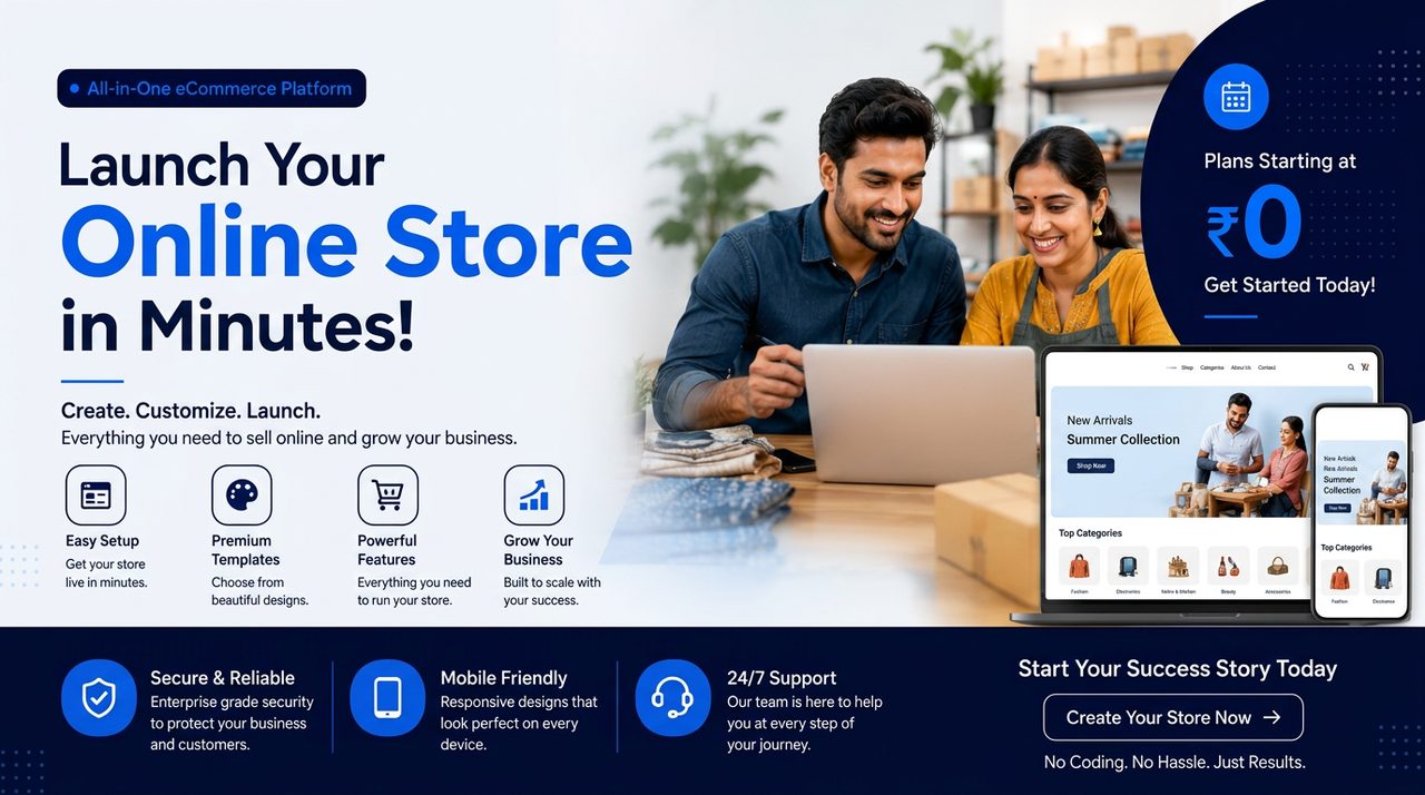 Build your dream online store in minutes with Digikadai
